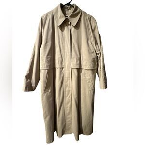 Towne By London Fog Khaki Trench Coat Size 8 Woman's